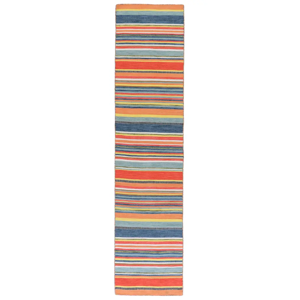 Liora Manne Sonoma Malibu Stripe Indoor/Outdoor Area Rug Sunscape 2' x 8'
