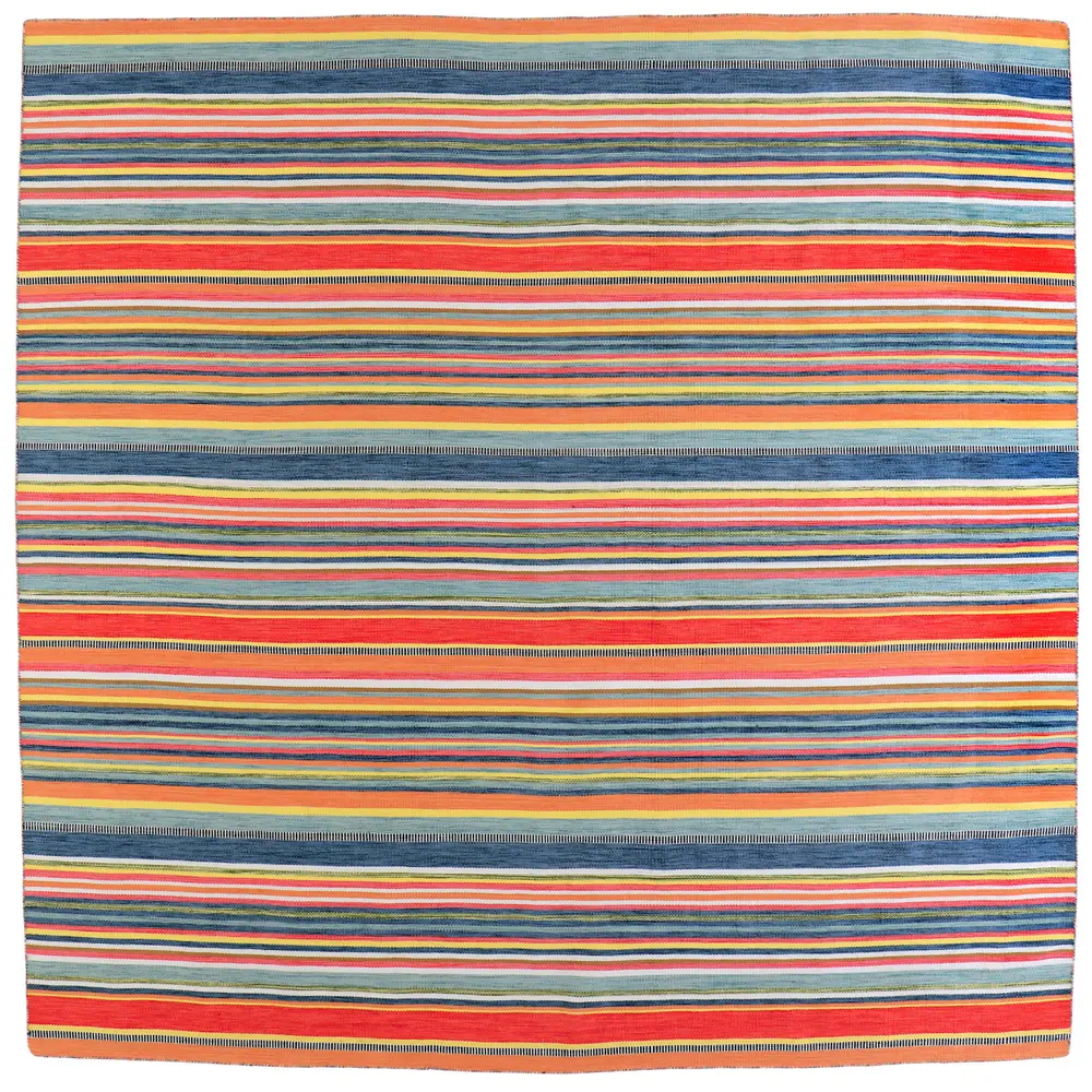 Liora Manne Sonoma Malibu Stripe Indoor/Outdoor Area Rug Sunscape 8' Square