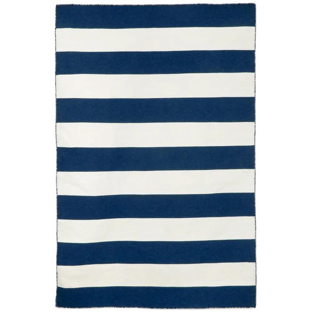 Liora Manne Sorrento Rugby Stripe Indoor/Outdoor Area Rug Navy 5' x 7'6