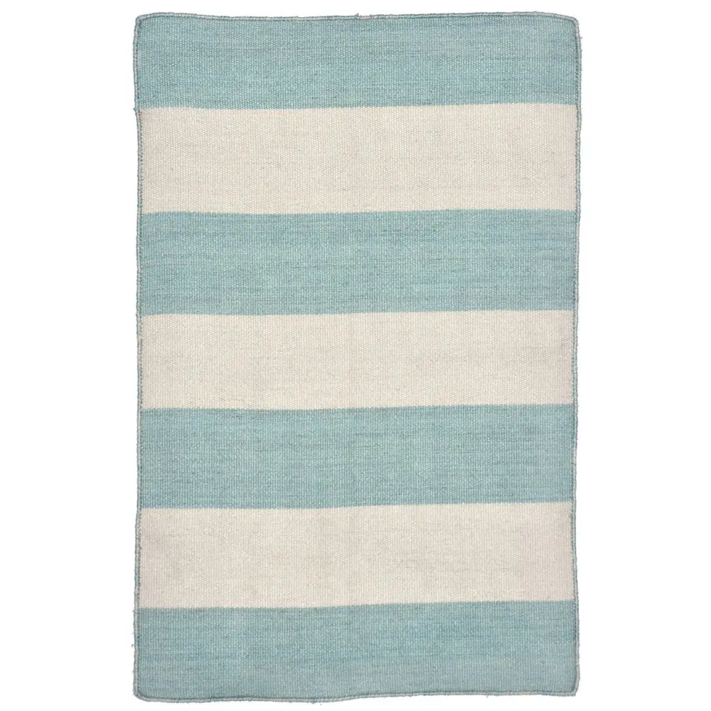 Liora Manne Sorrento Rugby Stripe Indoor/Outdoor Area Rug Water 2' x 3'