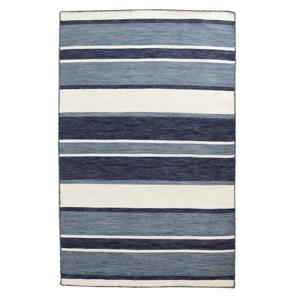 Liora Manne Sorrento Boat Stripe Indoor/Outdoor Area Rug Navy 3'6