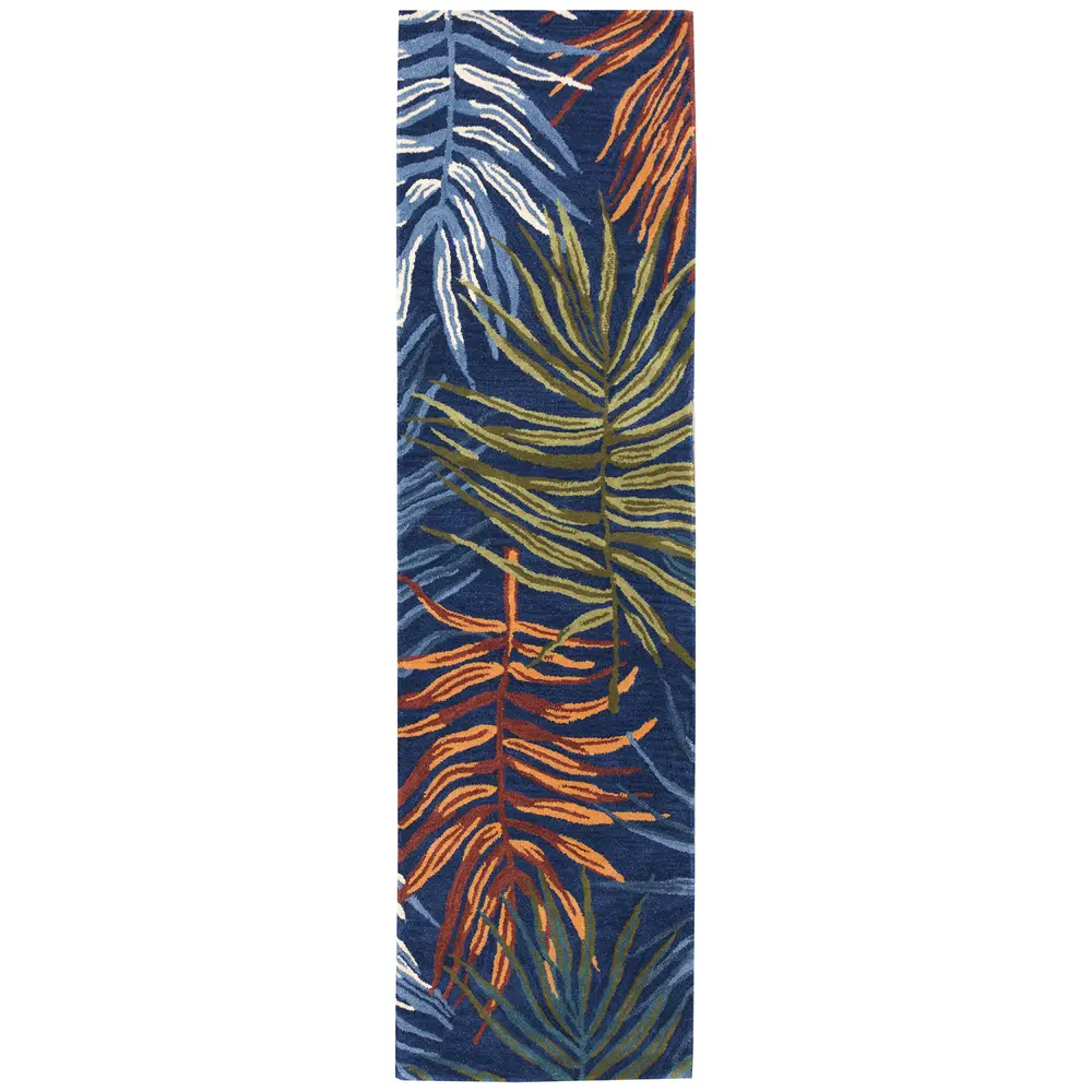 Liora Manne Tivoli La Palma Indoor Area Rug Navy 2' x 7'6