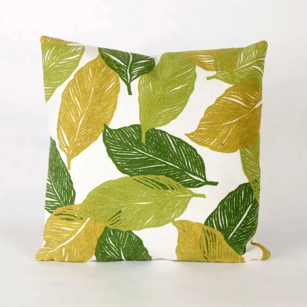 Liora Manne Visions I Mystic Leaf Indoor/Outdoor Pillow Green 20