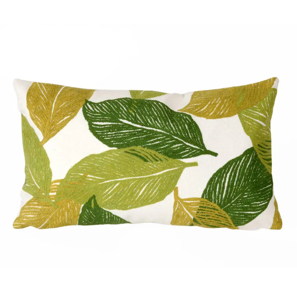 Liora Manne Visions I Mystic Leaf Indoor/Outdoor Pillow Green 12