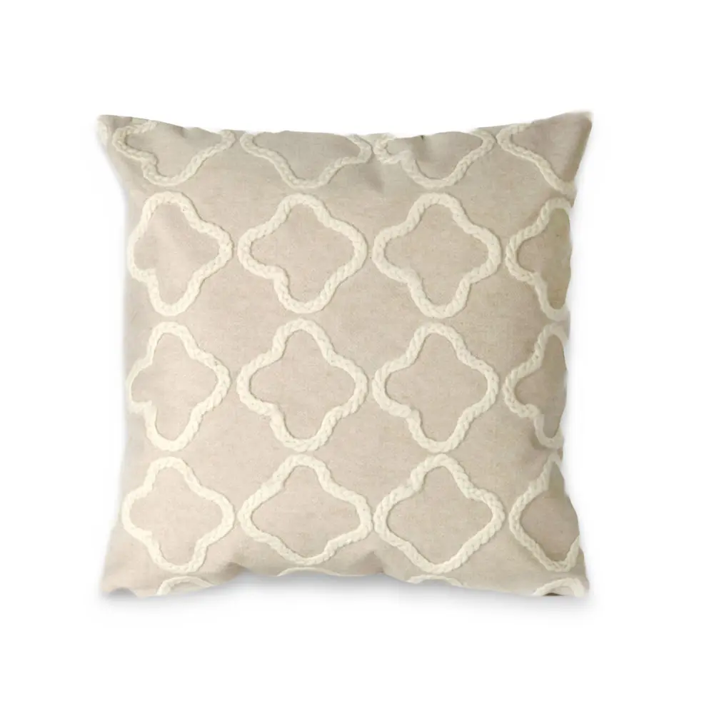 Liora Manne Visions I Crochet Tile Indoor/Outdoor Pillow White 20