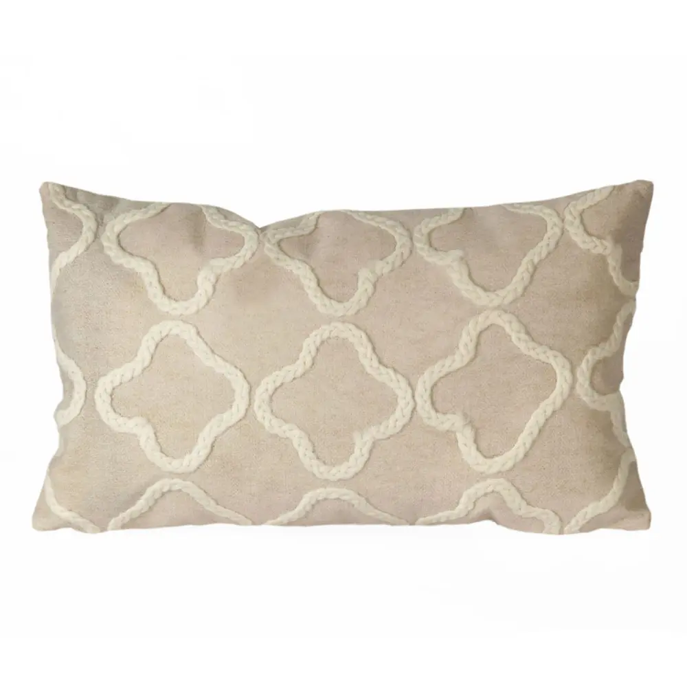 Liora Manne Visions I Crochet Tile Indoor/Outdoor Pillow White 12