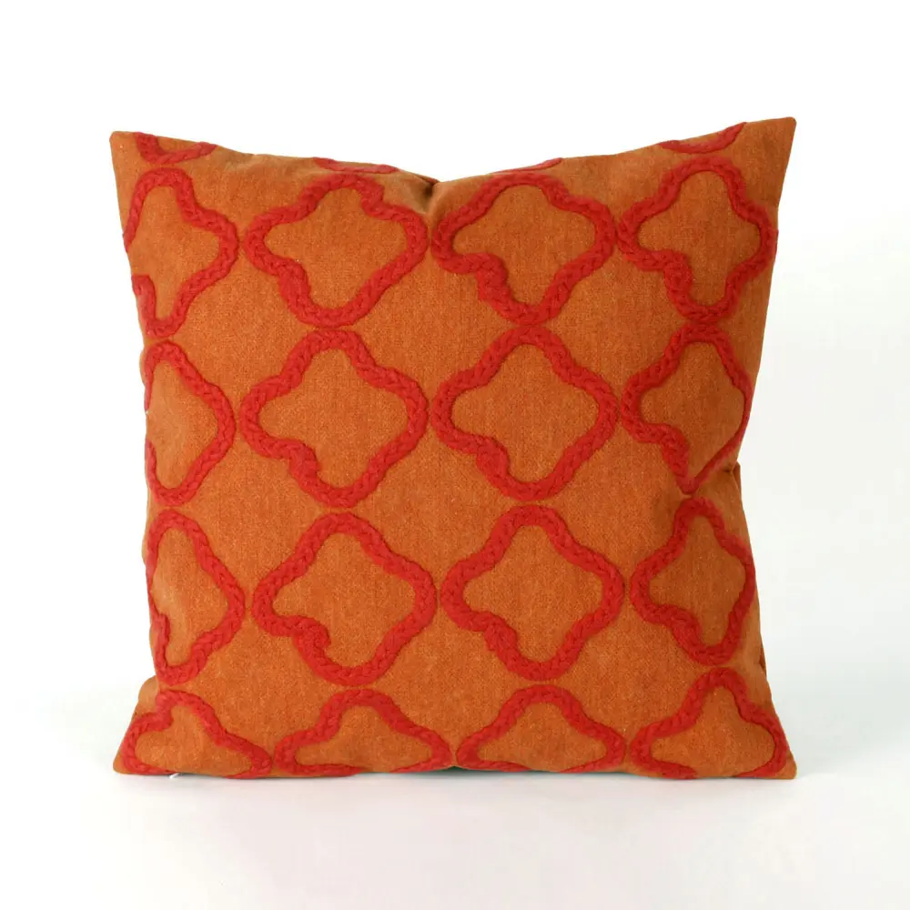 Liora Manne Visions I Crochet Tile Indoor/Outdoor Pillow Orange 20