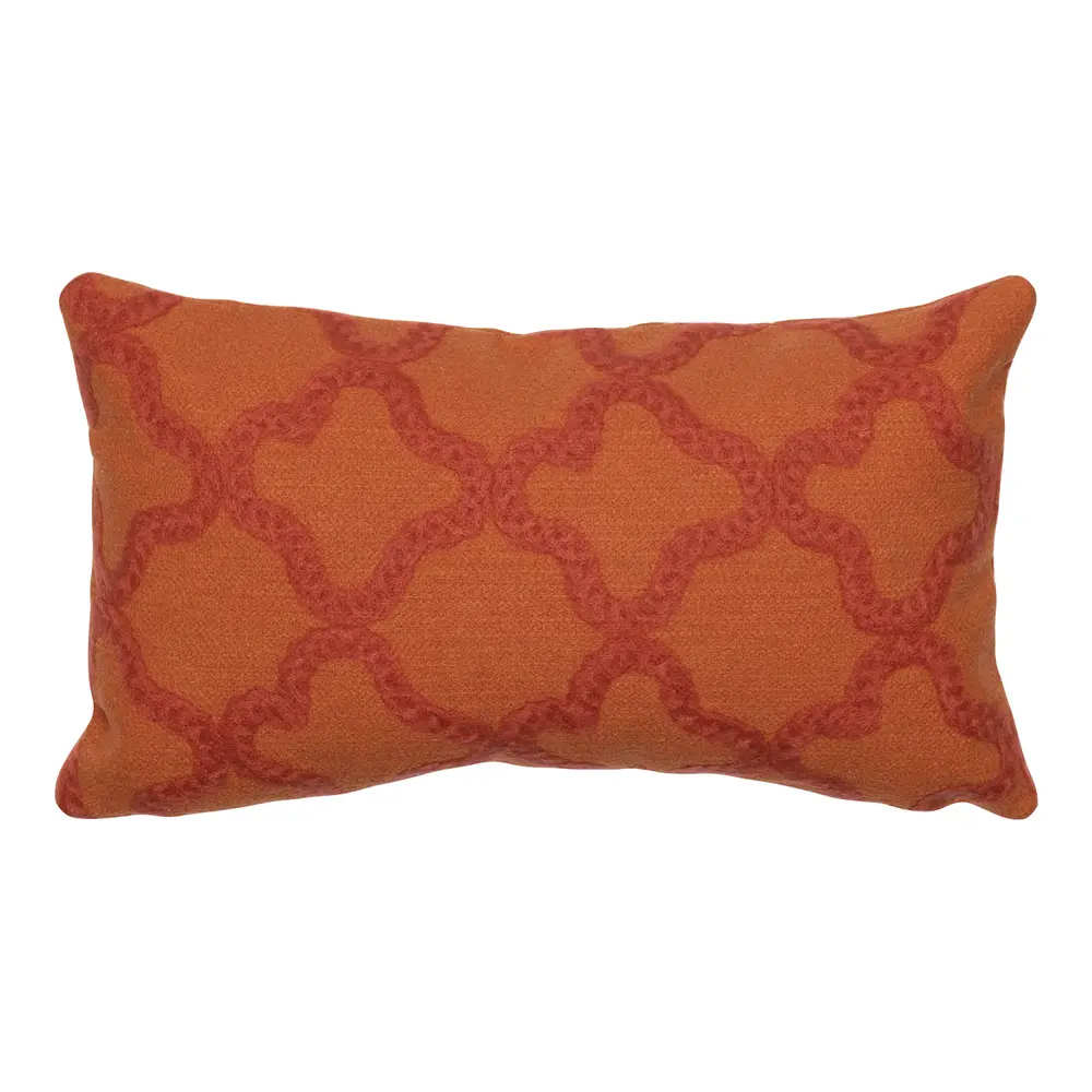 Liora Manne Visions I Crochet Tile Indoor/Outdoor Pillow Orange 12