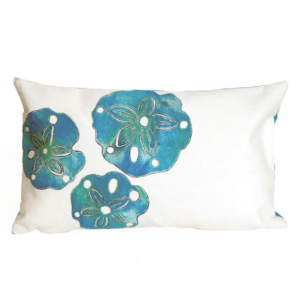 Liora Manne Visions I Sand Dollar Indoor/Outdoor Pillow Pearl 12