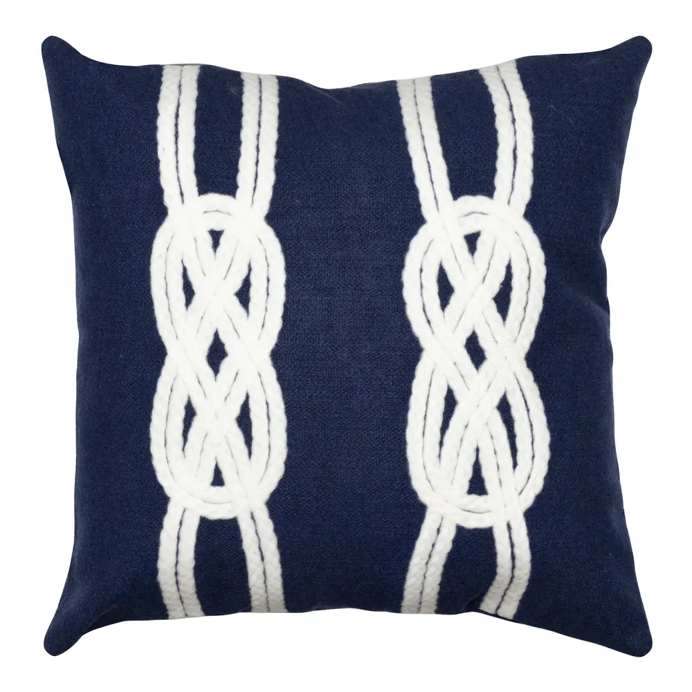 Liora Manne Visions II Double Knot Indoor/Outdoor Pillow Navy 20