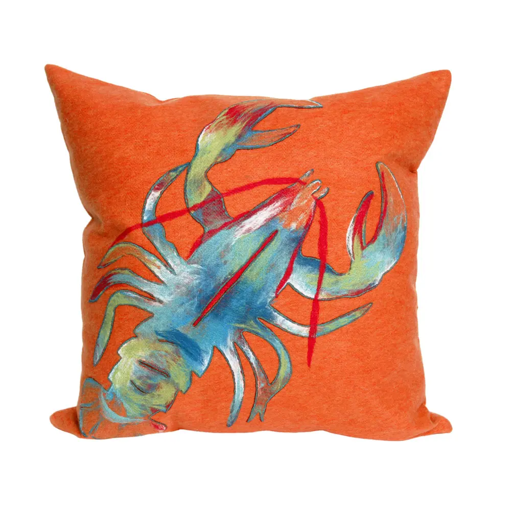 Liora Manne Visions II Lobster Indoor/Outdoor Pillow Orange 20
