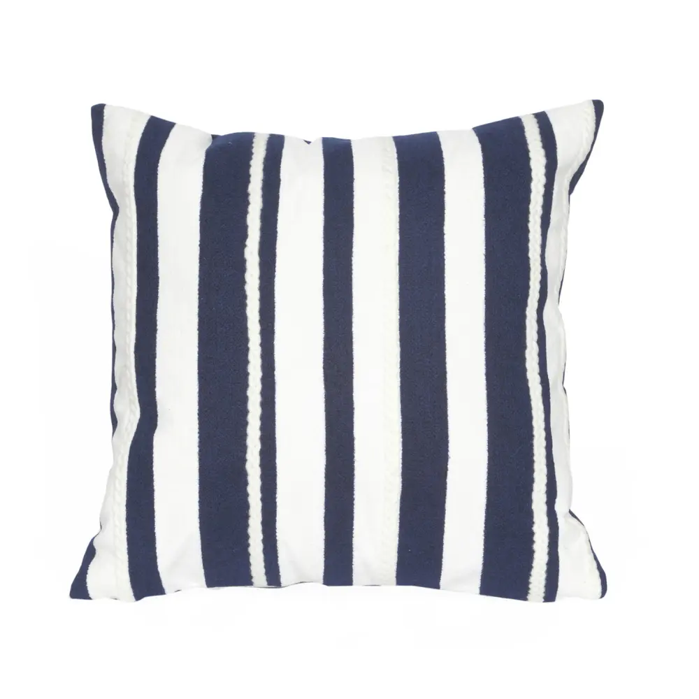 Liora Manne Visions II Marina Stripe Indoor/Outdoor Pillow Marine 20