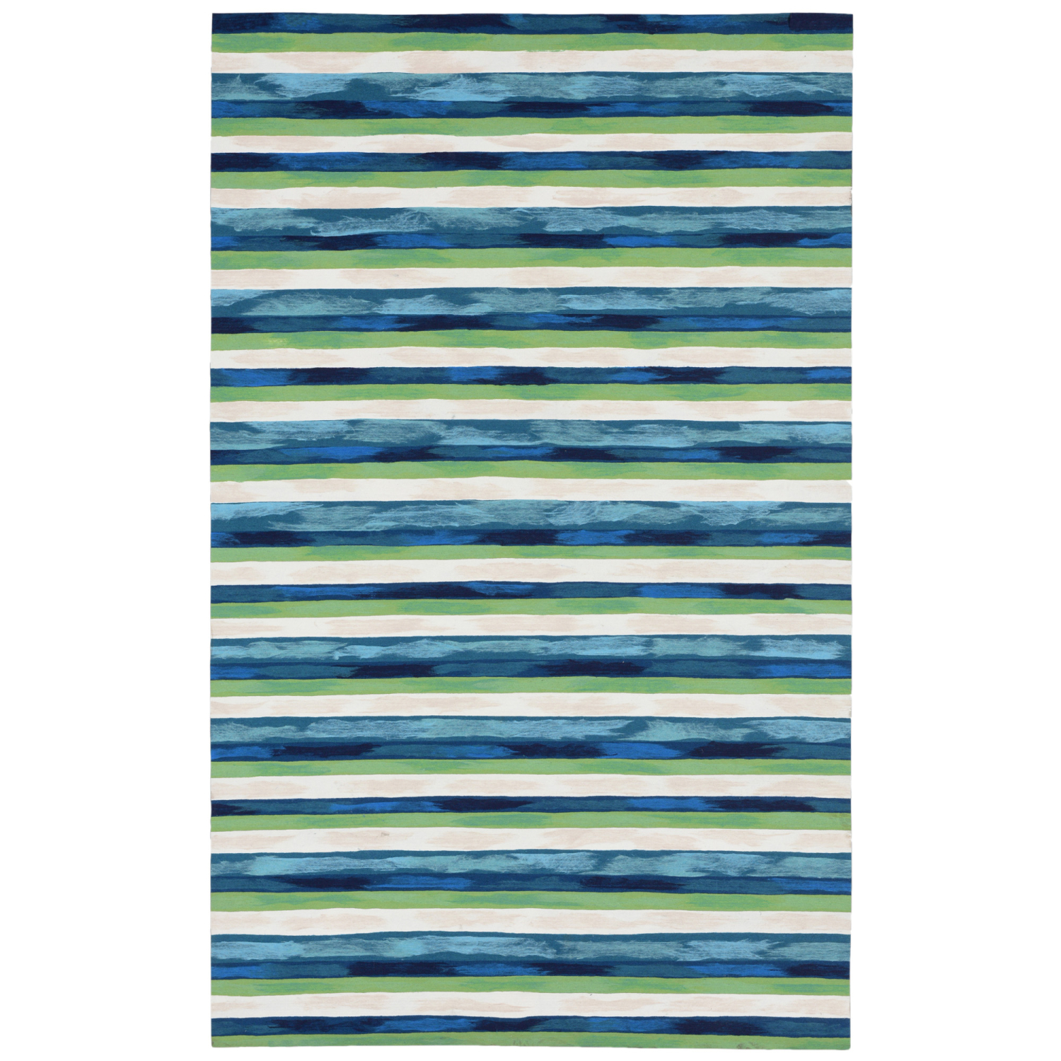 Liora Manne Visions II Painted Stripes Indoor/Outdoor Area Rug Cool 5' x 8'