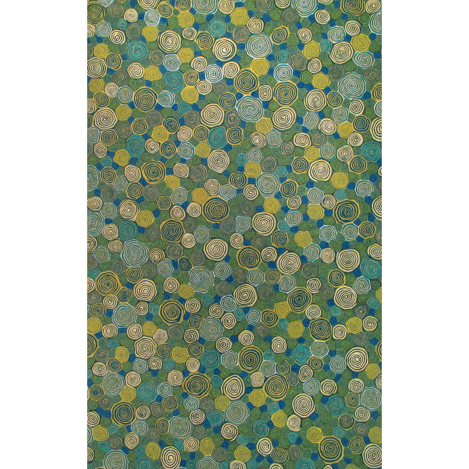 Liora Manne Visions III Giant Swirls Indoor/Outdoor Area Rug Marina 5' x 8'