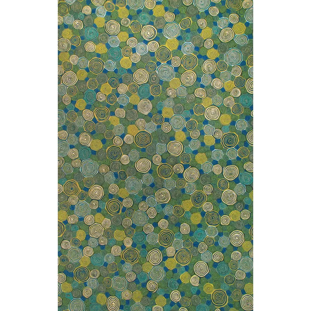 Liora Manne Visions III Giant Swirls Indoor/Outdoor Area Rug Marina 8' x 10'