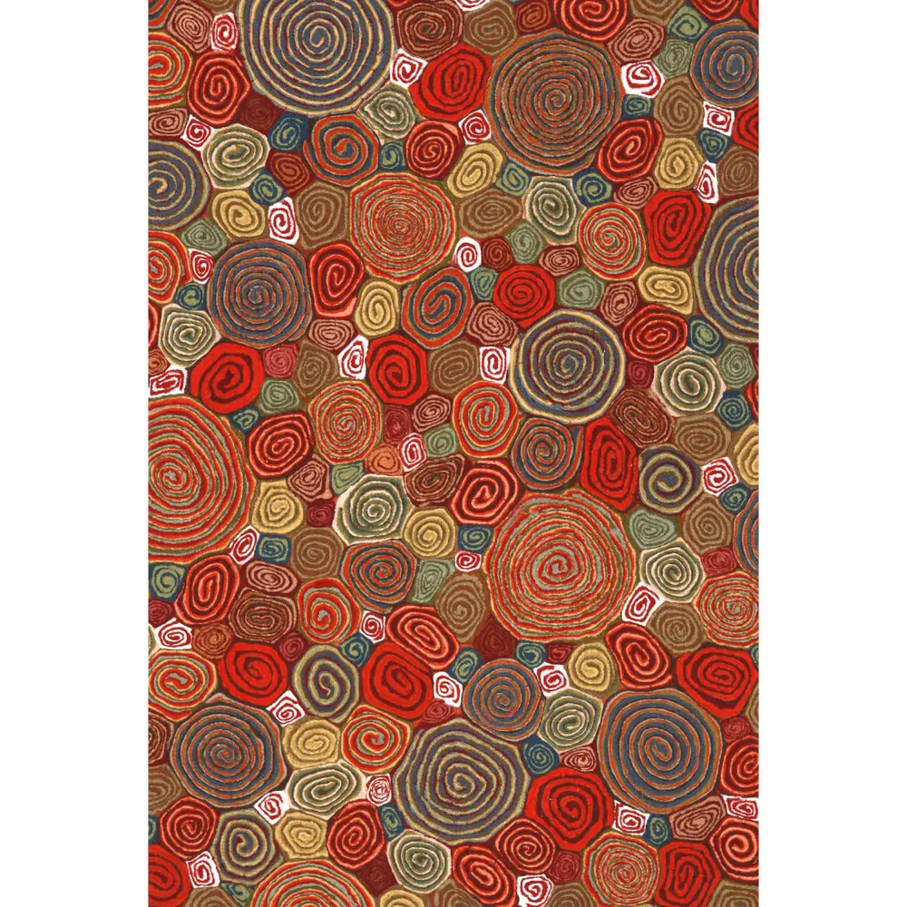 Liora Manne Visions III Giant Swirls Indoor/Outdoor Area Rug Fiesta 2' x 3'
