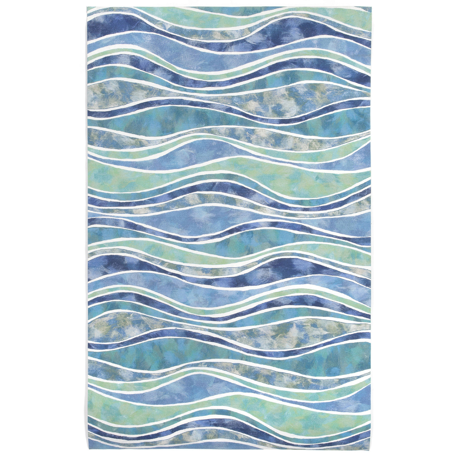 Liora Manne Visions III Wave Indoor/Outdoor Area Rug Ocean 5' x 8'
