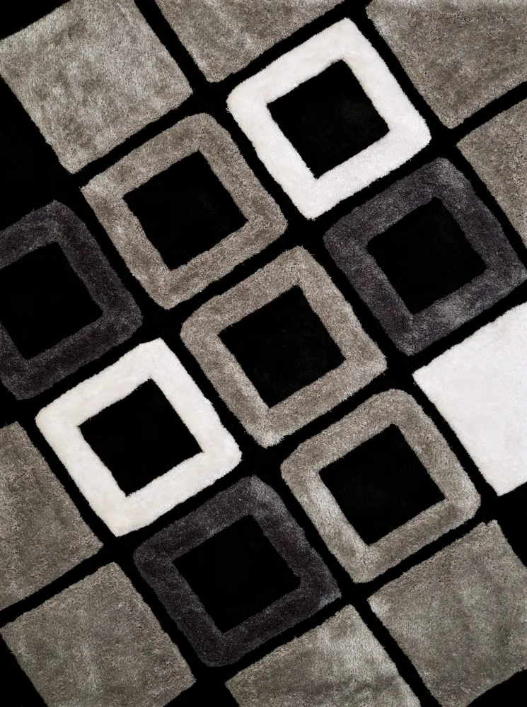 United Weavers Finesse Plush Black Accent Rug  1'10