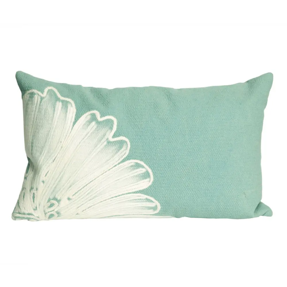 Liora Manne Visions III Antique Medallion Indoor/Outdoor Pillow Aqua 12