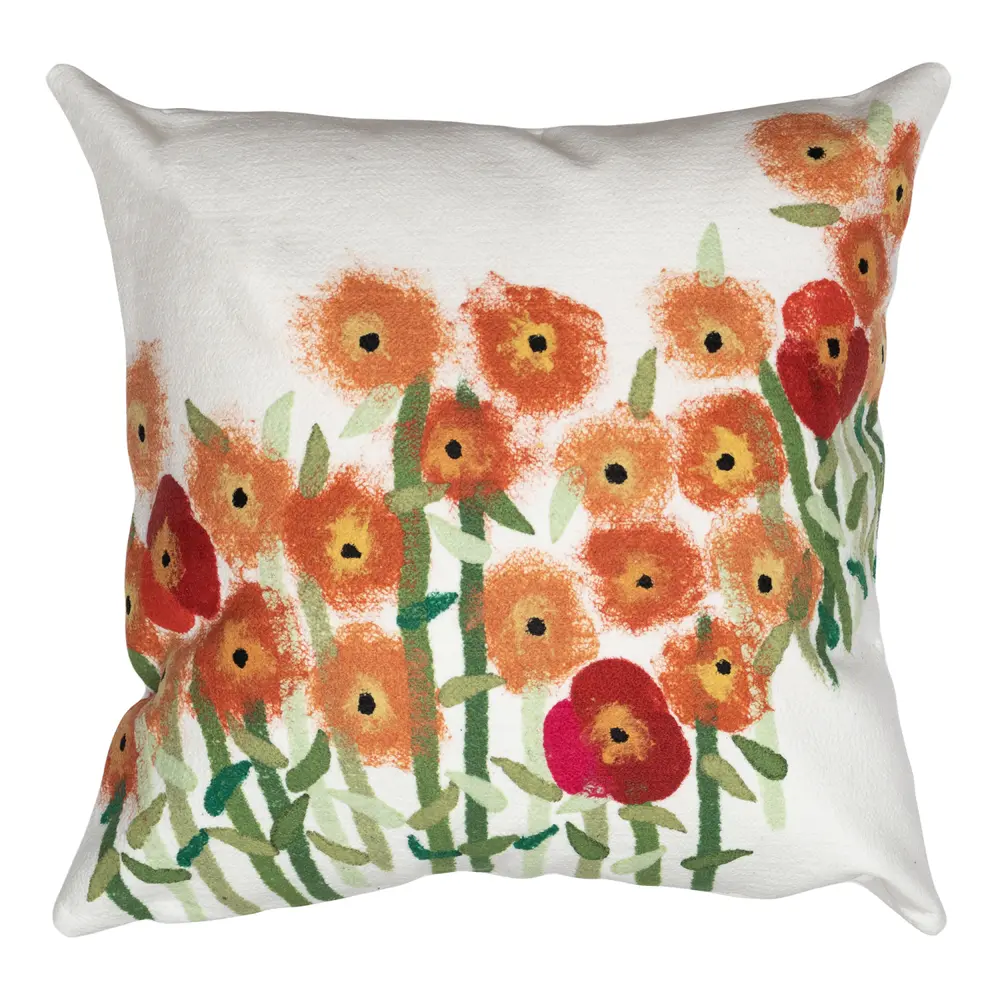 Liora Manne Visions III Poppies Indoor/Outdoor Pillow Red 20