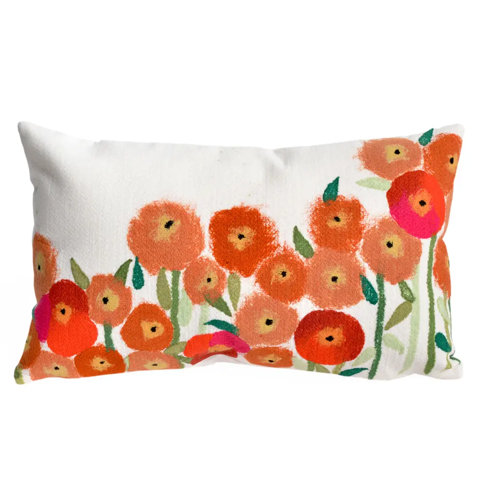 Liora Manne Visions III Poppies Indoor/Outdoor Pillow Red 12