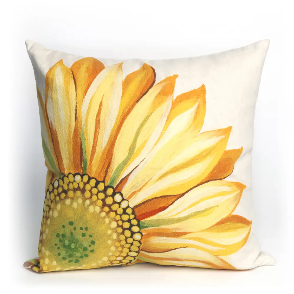 Liora Manne Visions III Sunflower Indoor/Outdoor Pillow Yellow 20