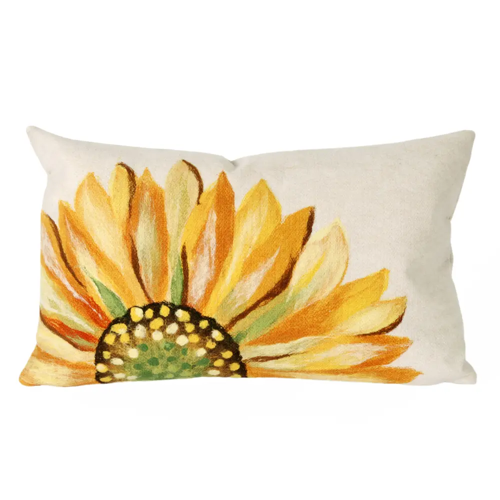 Liora Manne Visions III Sunflower Indoor/Outdoor Pillow Yellow 12