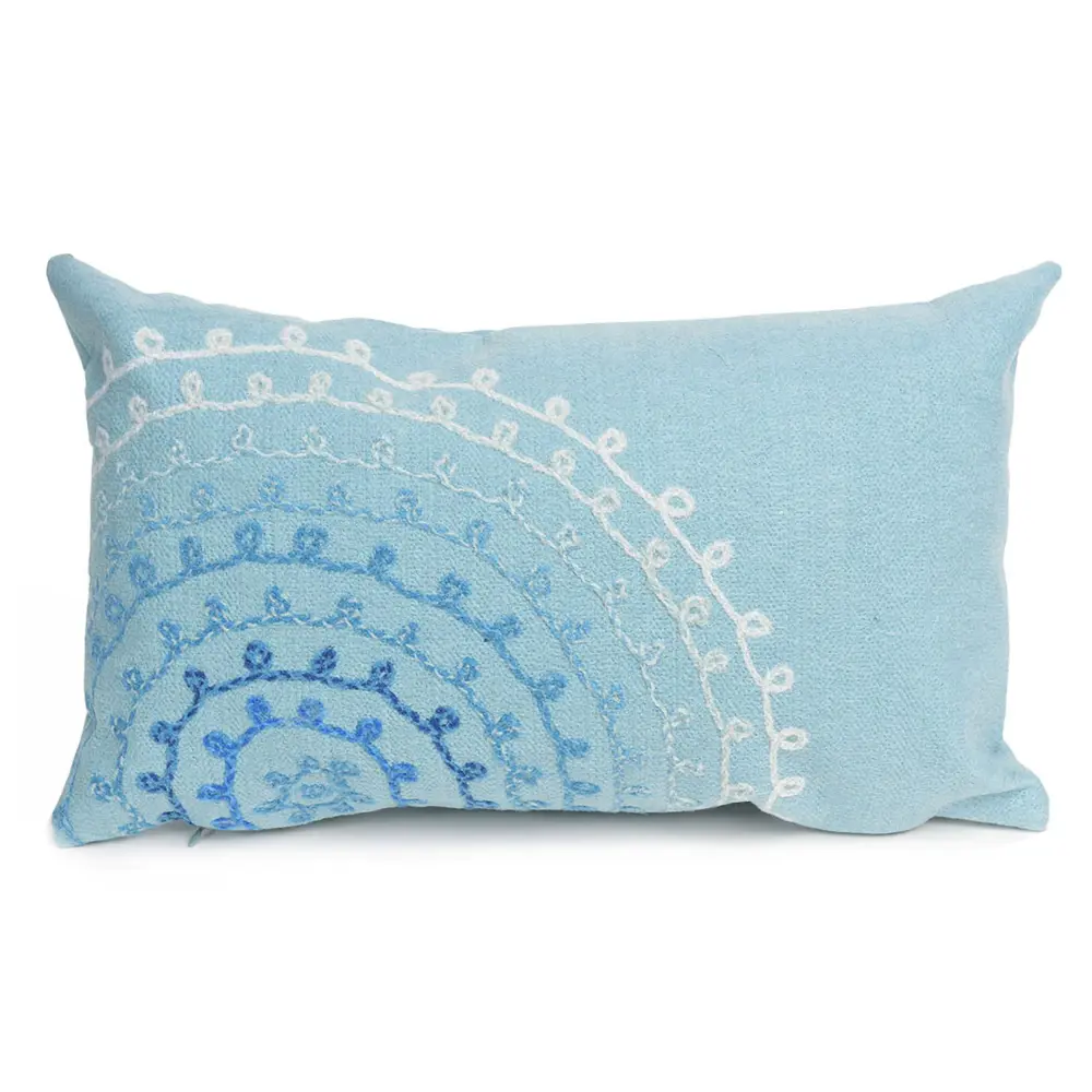 Liora Manne Visions III Ombre Threads Indoor/Outdoor Pillow Aqua 12