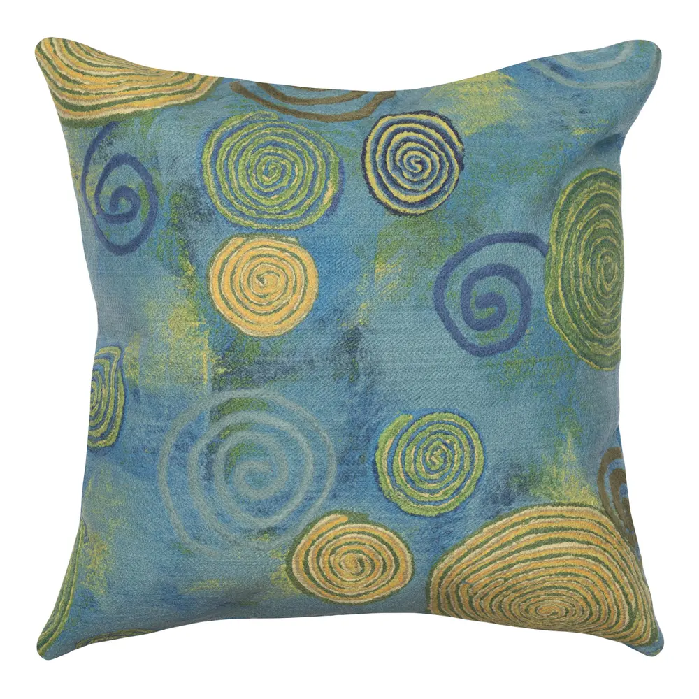 Liora Manne Visions III Graffiti Swirl Indoor/Outdoor Pillow Cool 20
