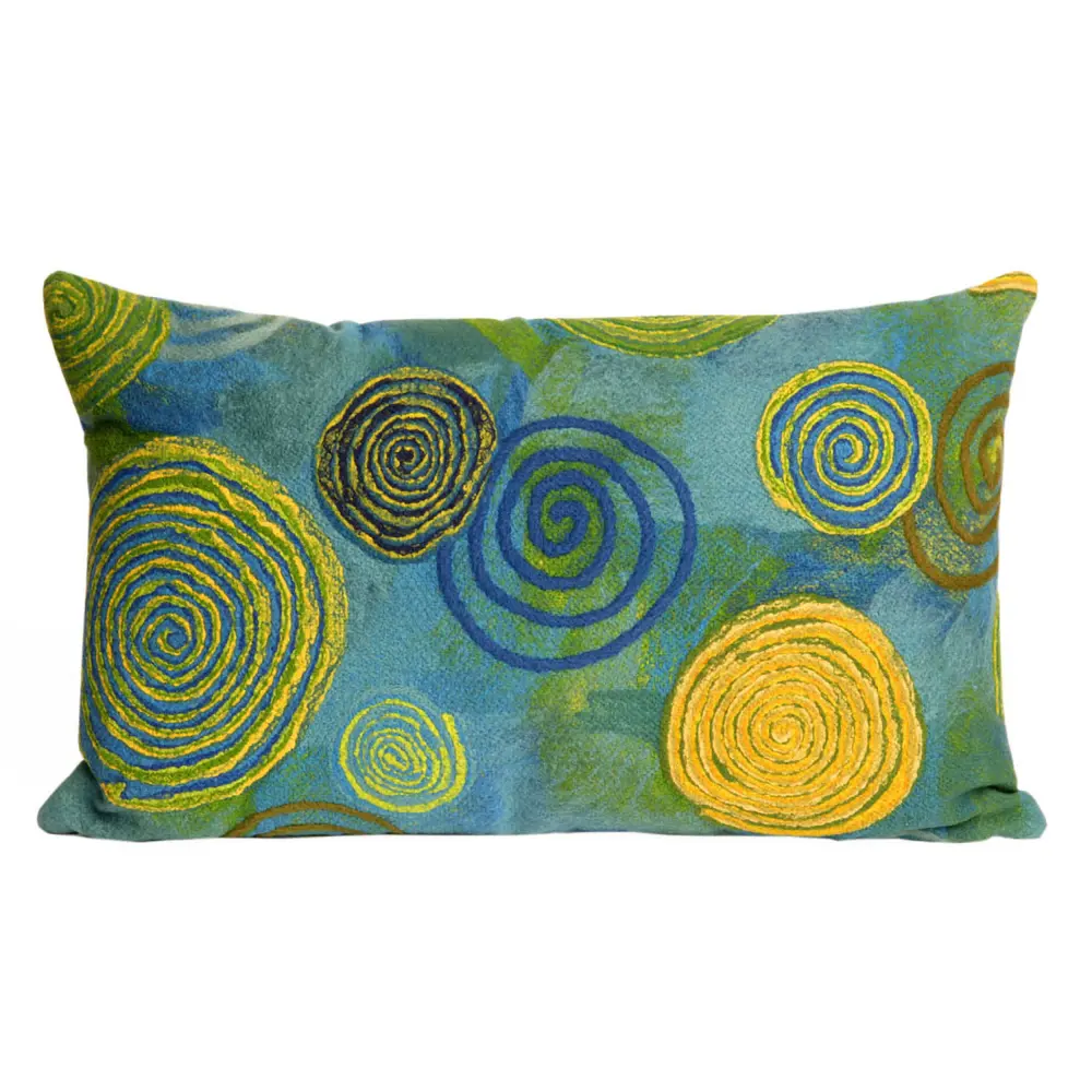 Liora Manne Visions III Graffiti Swirl Indoor/Outdoor Pillow Cool 12