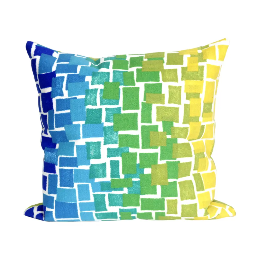 Liora Manne Visions III Ombre Tile Indoor/Outdoor Pillow Cool 20