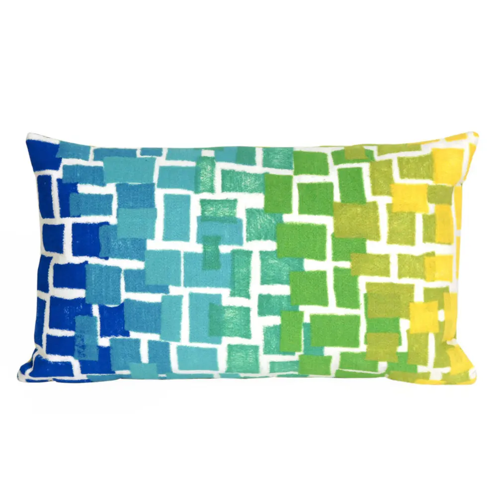 Liora Manne Visions III Ombre Tile Indoor/Outdoor Pillow Cool 12