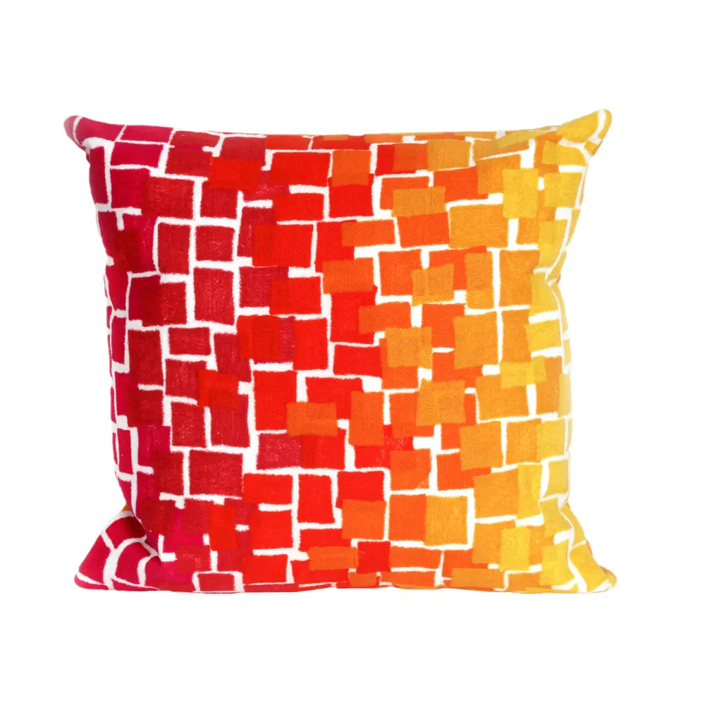Liora Manne Visions III Ombre Tile Indoor/Outdoor Pillow Warm 20