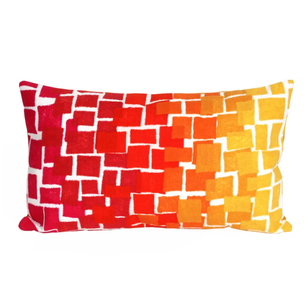 Liora Manne Visions III Ombre Tile Indoor/Outdoor Pillow Warm 12