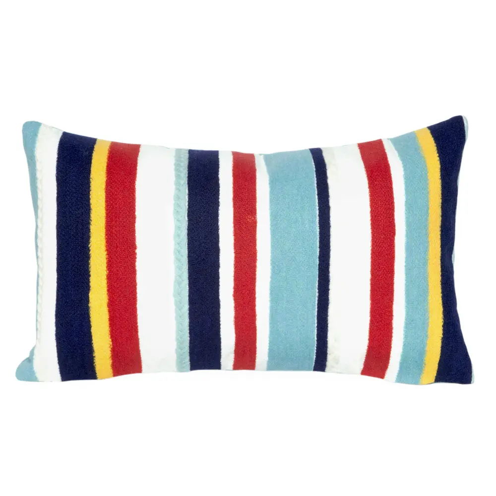 Liora Manne Visions III Riviera Strp Indoor/Outdoor Pillow Multi 12