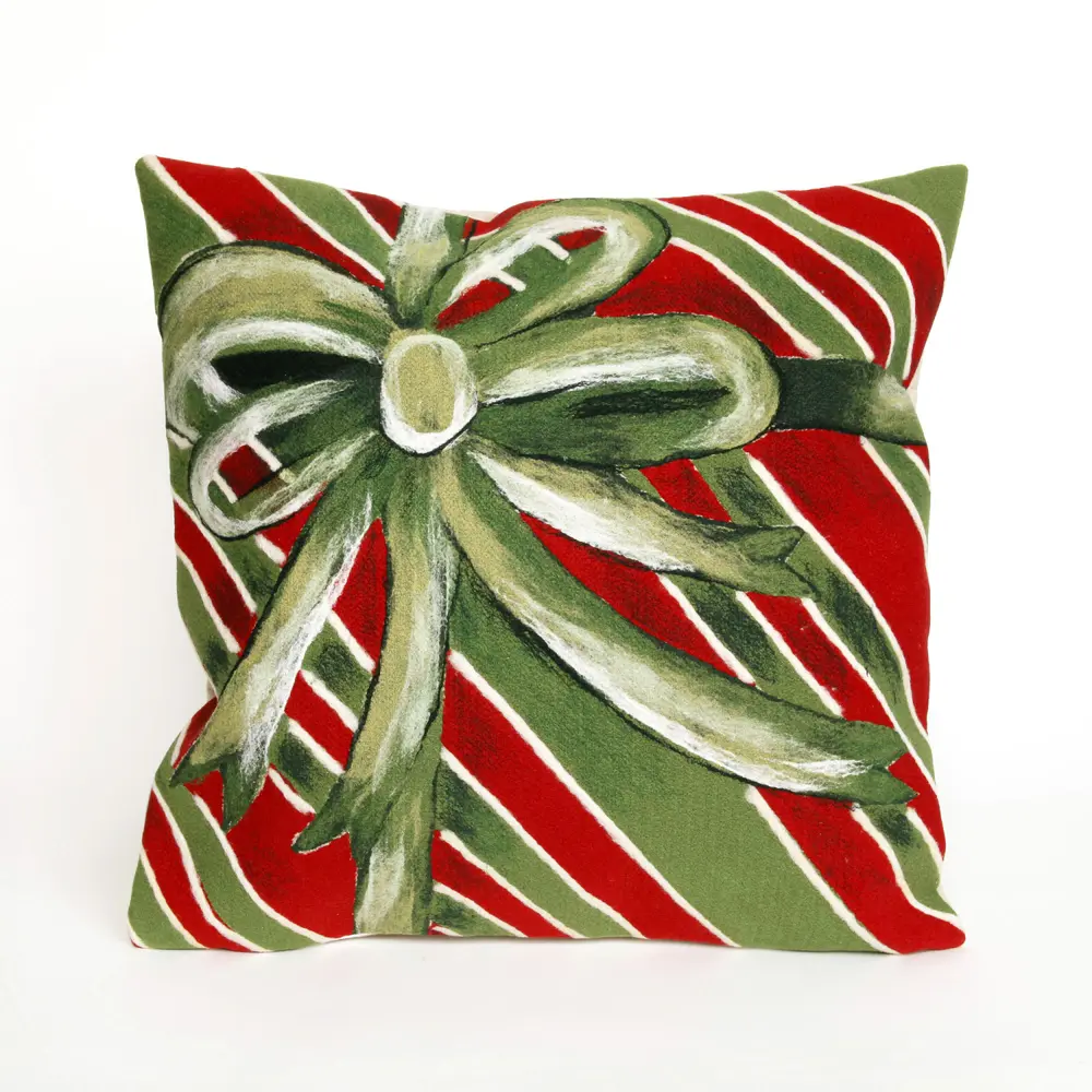 Liora Manne Visions III Gift Box Indoor/Outdoor Pillow Green 20
