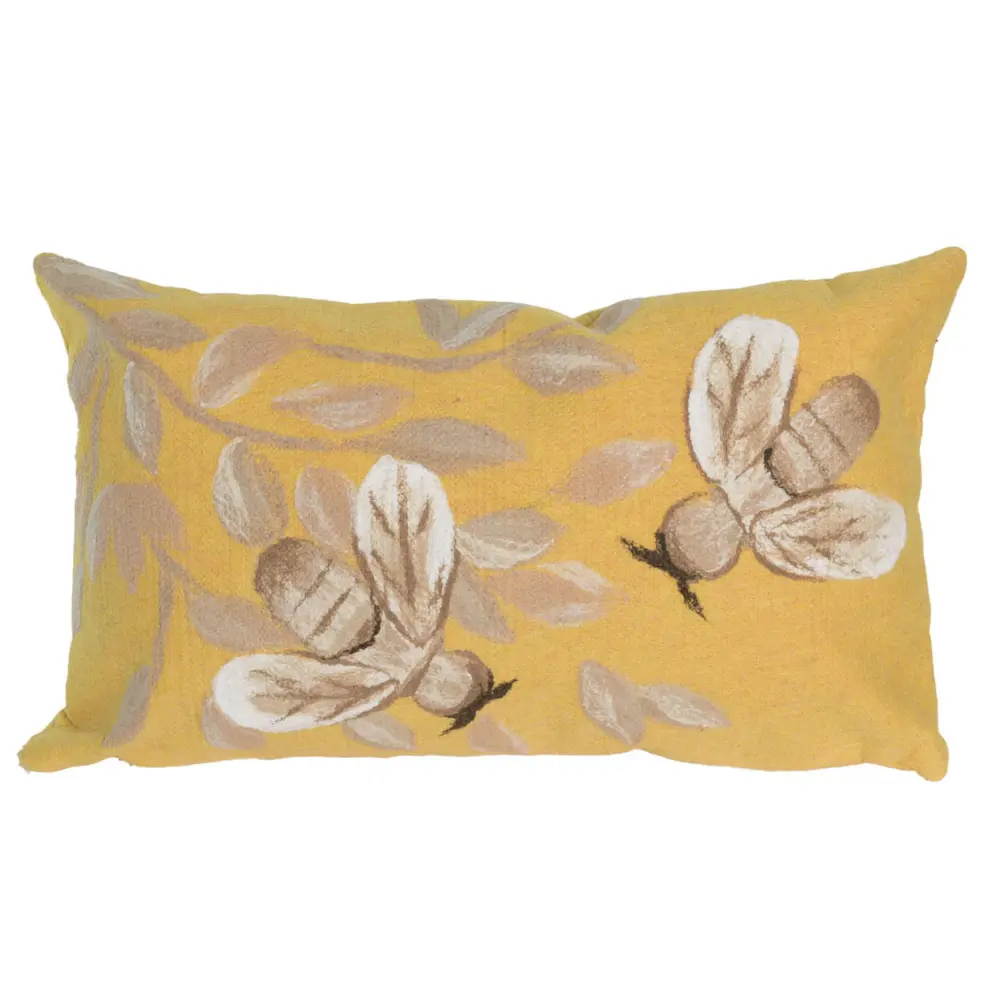 Liora Manne Visions III Bees Indoor/Outdoor Pillow Honey 12