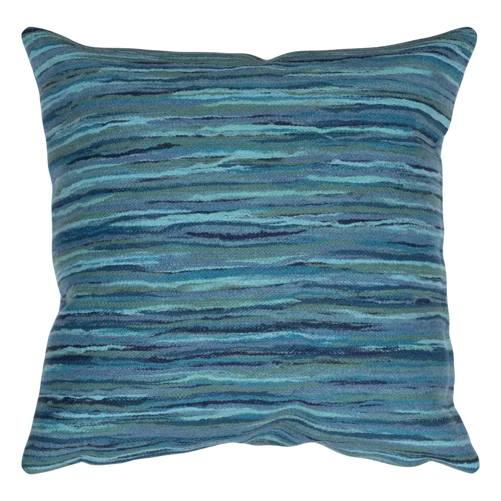 Liora Manne Visions III Broken Stripe Indoor/Outdoor Pillow Blue 20