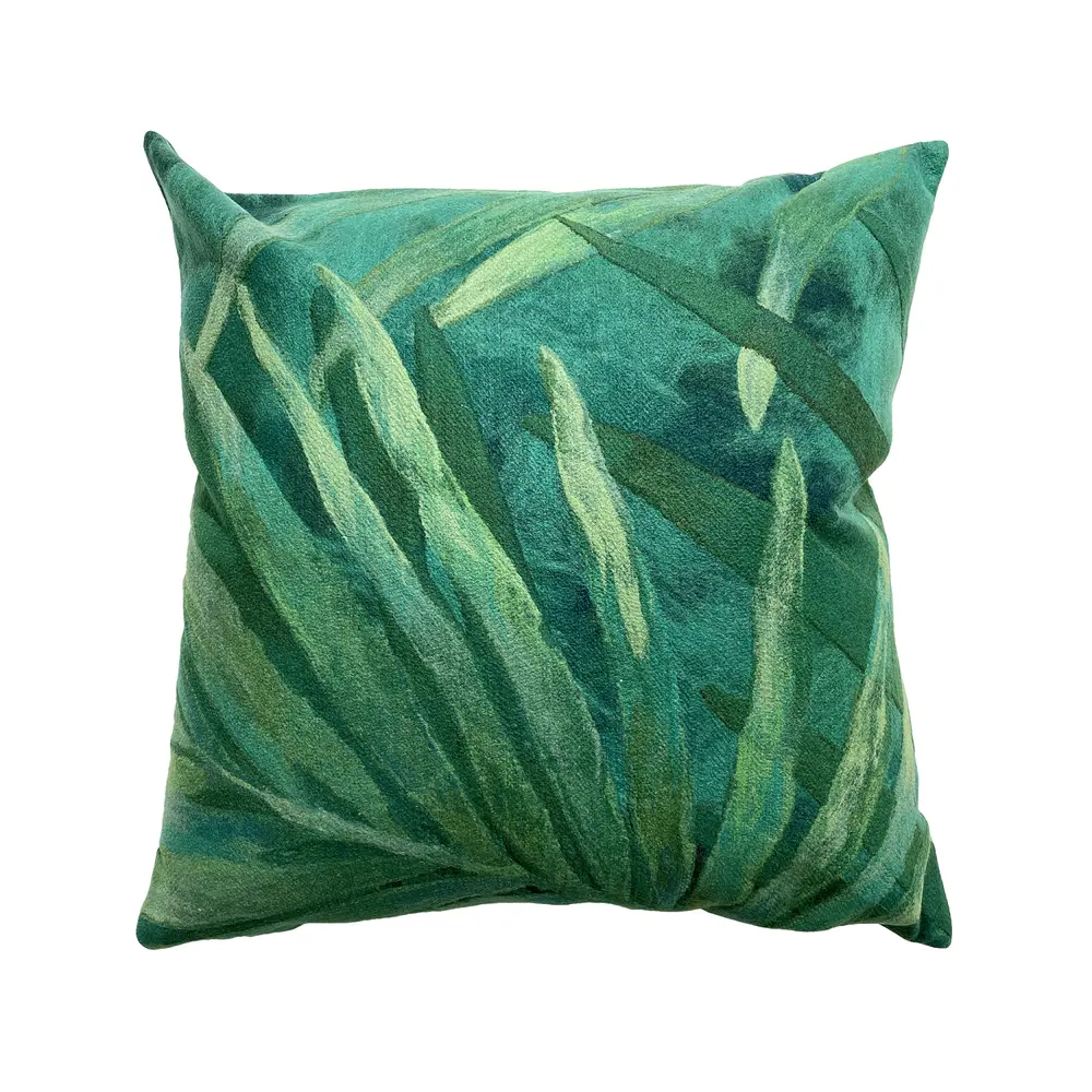 Liora Manne Visions III Tropical Leaf Indoor/Outdoor Pillow Green 20