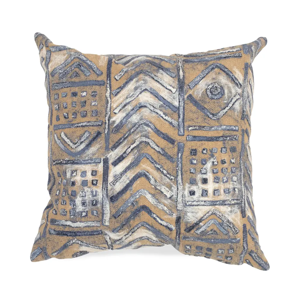 Liora Manne Visions IV Bambara Indoor/Outdoor Pillow Indigo 20