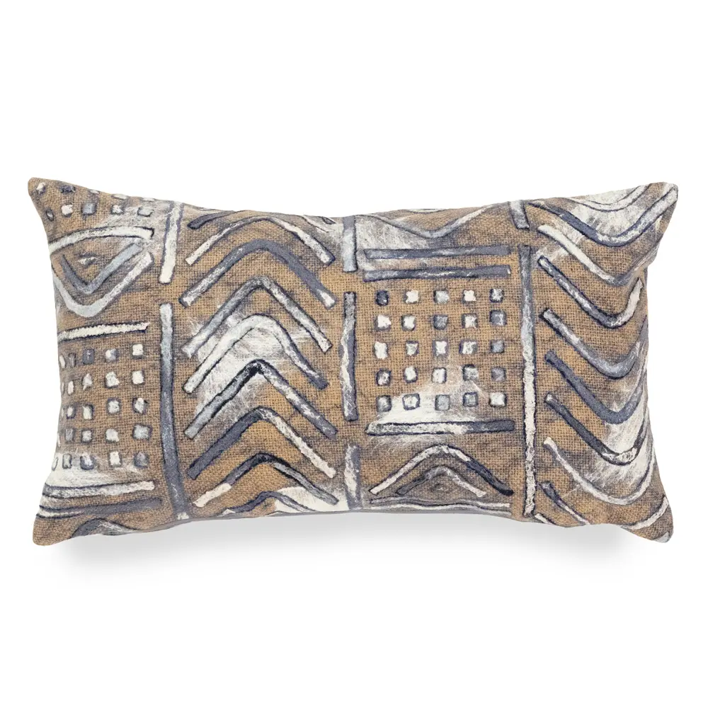 Liora Manne Visions IV Bambara Indoor/Outdoor Pillow Indigo 12