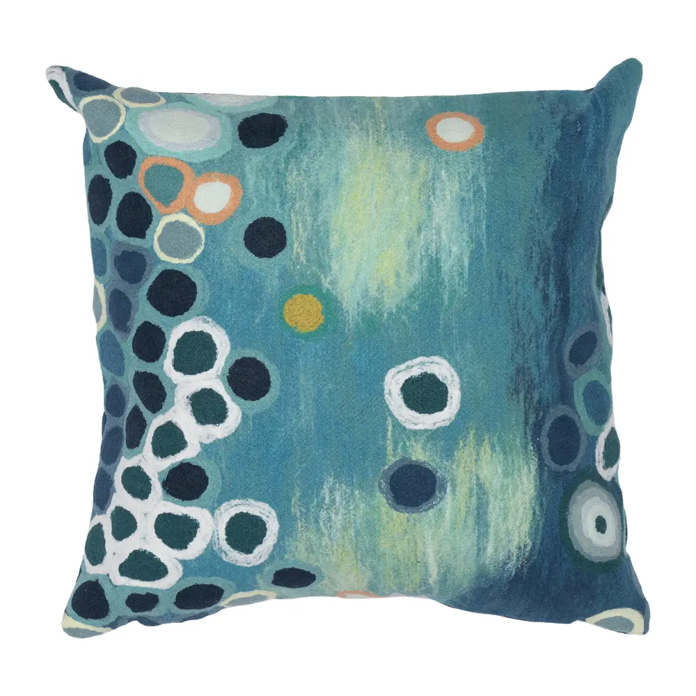 Liora Manne Visions IV Sunken Treasure Indoor/Outdoor Pillow Aqua 20