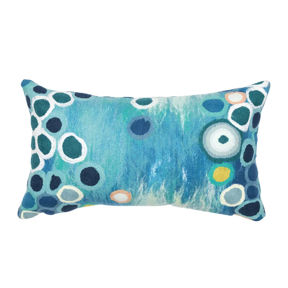 Liora Manne Visions IV Sunken Treasure Indoor/Outdoor Pillow Aqua 12