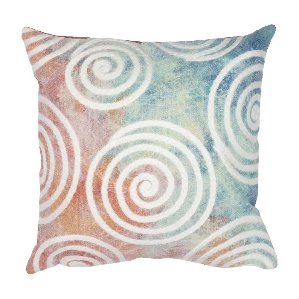 Liora Manne Visions IV Curl Indoor/Outdoor Pillow Pastel 20