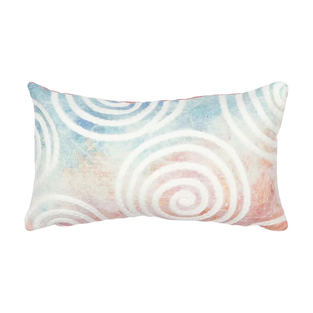 Liora Manne Visions IV Curl Indoor/Outdoor Pillow Pastel 12