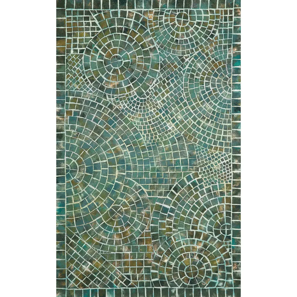 Liora Manne Visions V Arch Tile Indoor/Outdoor Area Rug Lapis 5' x 8'