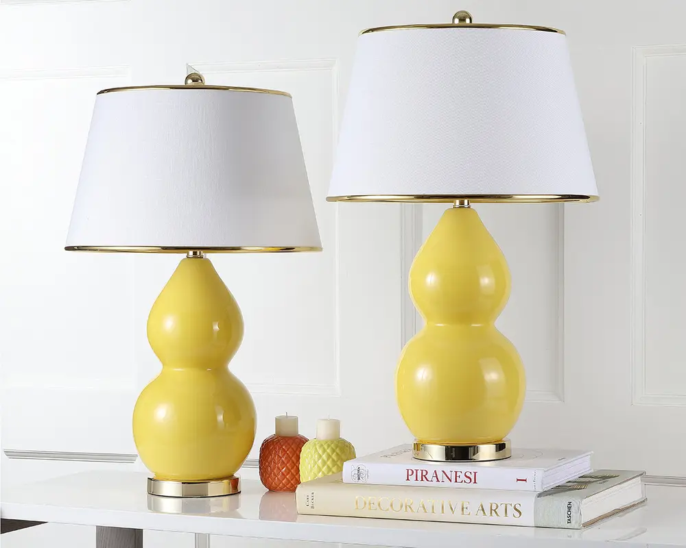 Jill 26.5 Inch H Double  Gourd Ceramic Lamp