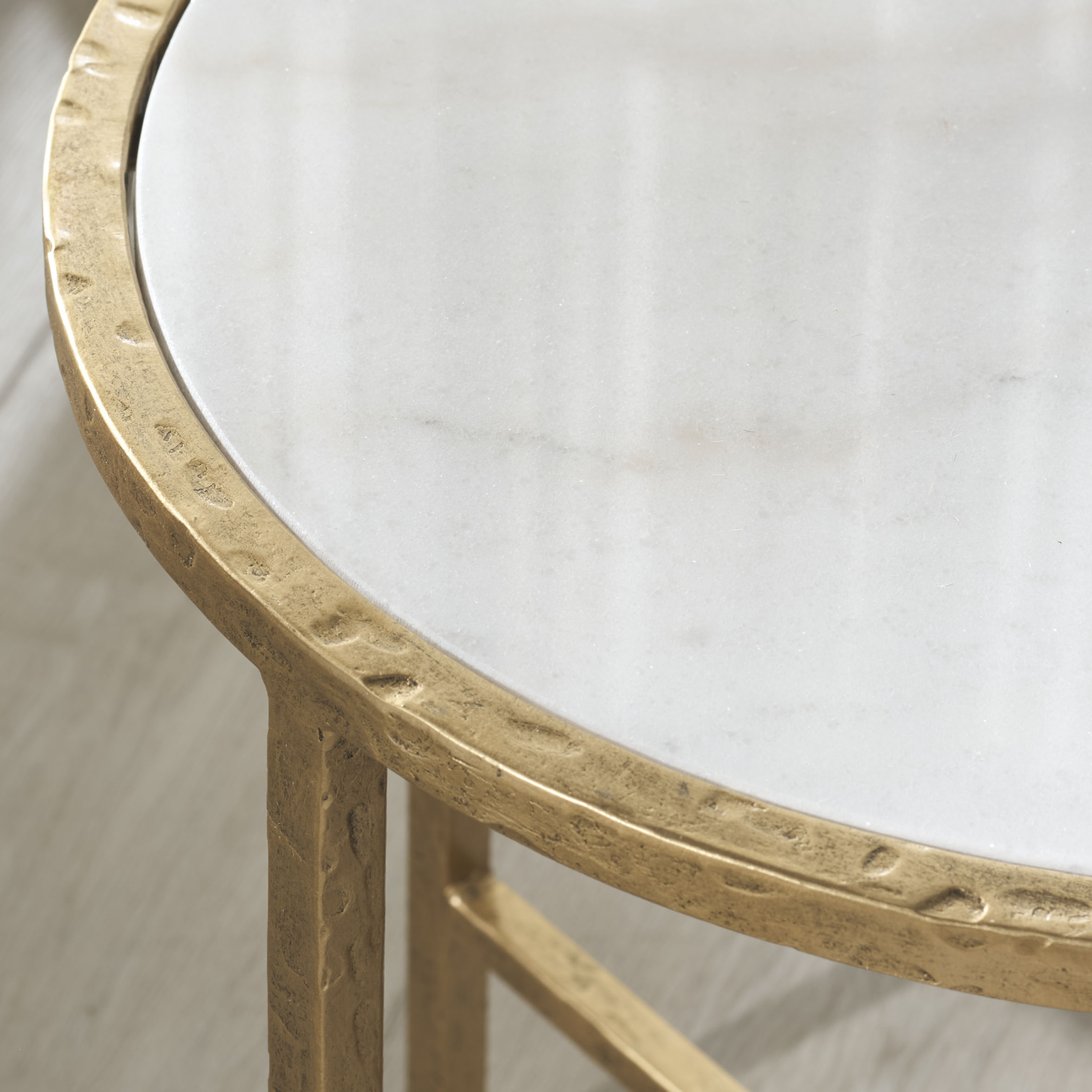 Tauri Forged Metal Round Accent Table