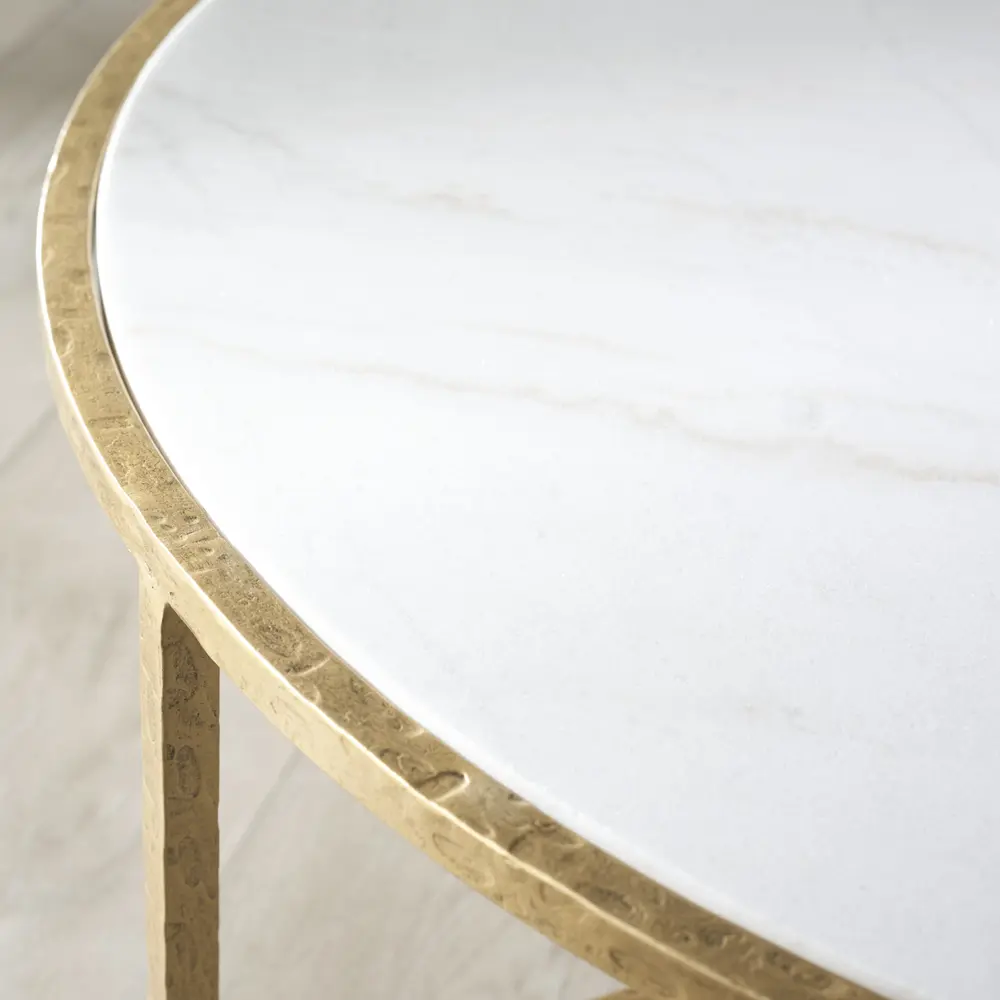 Tauri Forged Metal Round Coffee Table