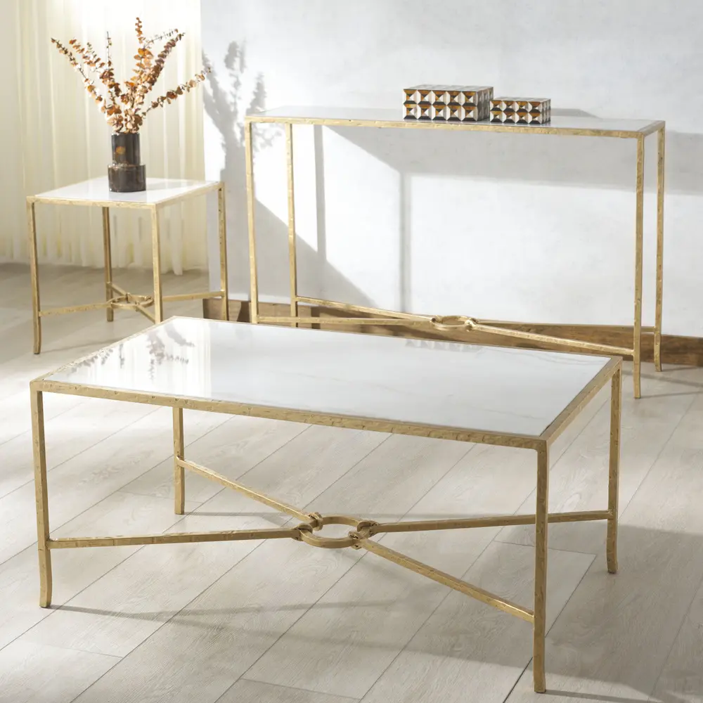 Tauri Forged Metal Rectangle Coffee Table